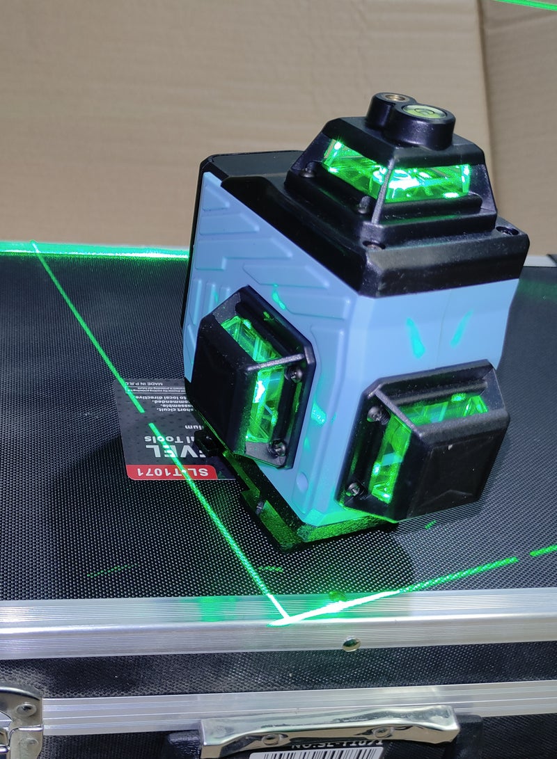 16-Line 360-Degree Green Laser Level with 2 Batteries, Charger and Tripod Stand - Image 2