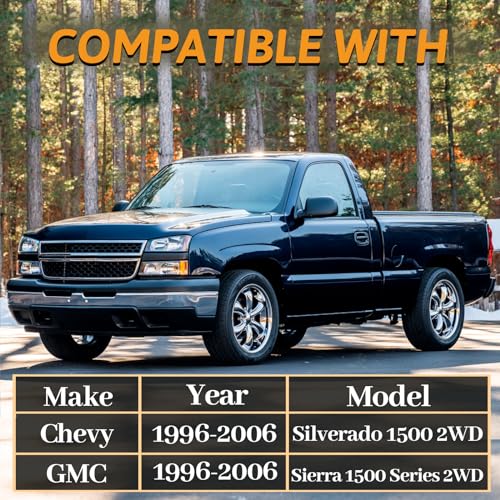 GDYDI 4'' Rear Drop Shackles and Hangers Kit for 1996-2006 Chevy Silverado 1500 GMC Sierra 2WD Truck Short Bed Only Lowering Leveling Set - Image 2