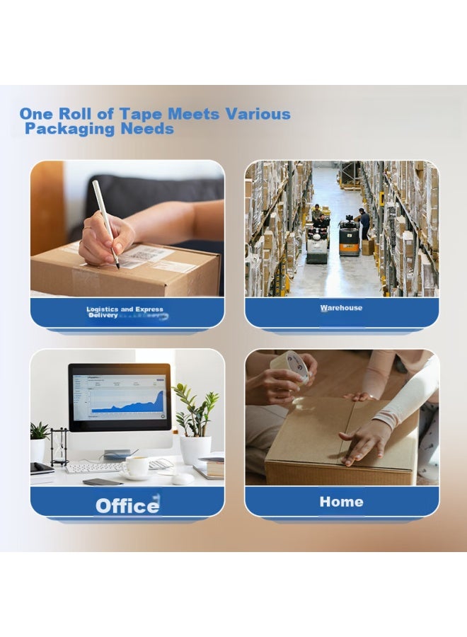 ام اند جي M&g Stationery شريط تغليف شفاف، 60mm*150m*45um، 6 لفات/أنبوب، لتوصيل الطرود والمستودعات، ومستلزمات المكتب، Ajdn7609 - Image 4