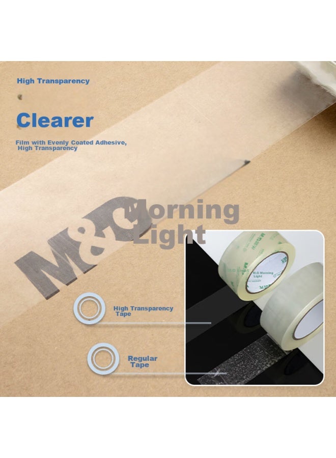 ام اند جي M&g Stationery شريط تغليف شفاف، 60mm*150m*45um، 6 لفات/أنبوب، لتوصيل الطرود والمستودعات، ومستلزمات المكتب، Ajdn7609 - Image 2