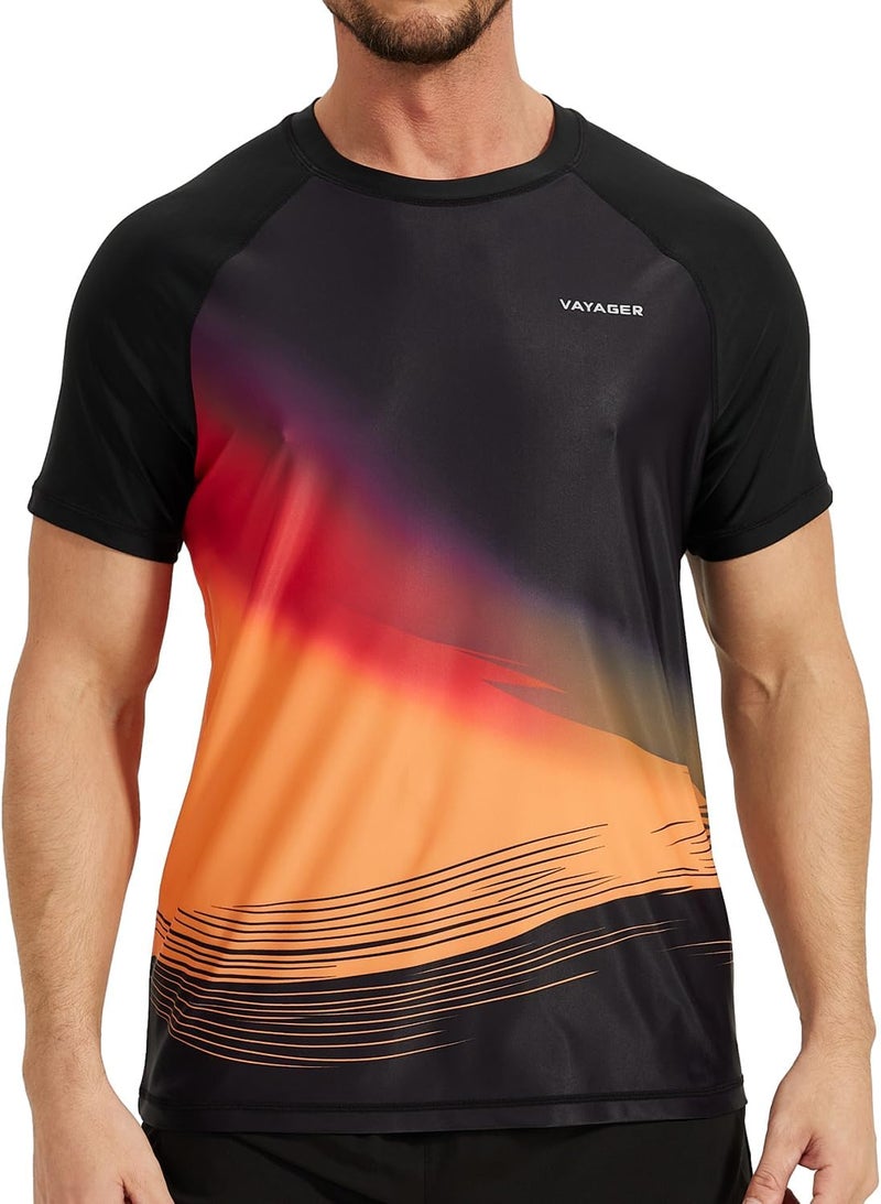 VAYAGER Men's Swim Shirts Rash Guard UPF 50+ T Shirts Quick Dry Loose Fit Water Surfing Shirt - Image 1