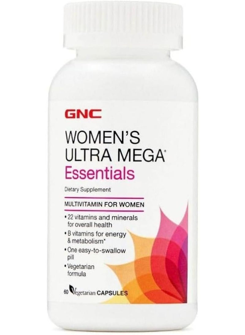 GNC WOMEN'S ULTRA MEGA ESSENTIALS (60 Caplets)