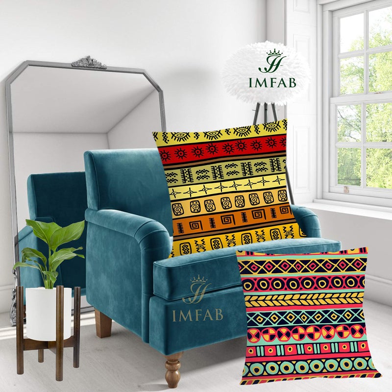 IM FAB IMFAB Digital Printed Canvas Cotton Cushion Covers 24X24 inches (Set of 2 pcs) - Image 5