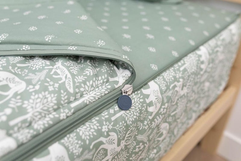 Beddy's Fantasy Woodland Girls Durable Zipper Bedding for Kids, Bed in a Bag, Green Sheets & Comforter with Animal & Woods Design, Includes Pillowcase & Pillow Sham Easy to Make & Wash - Image 3
