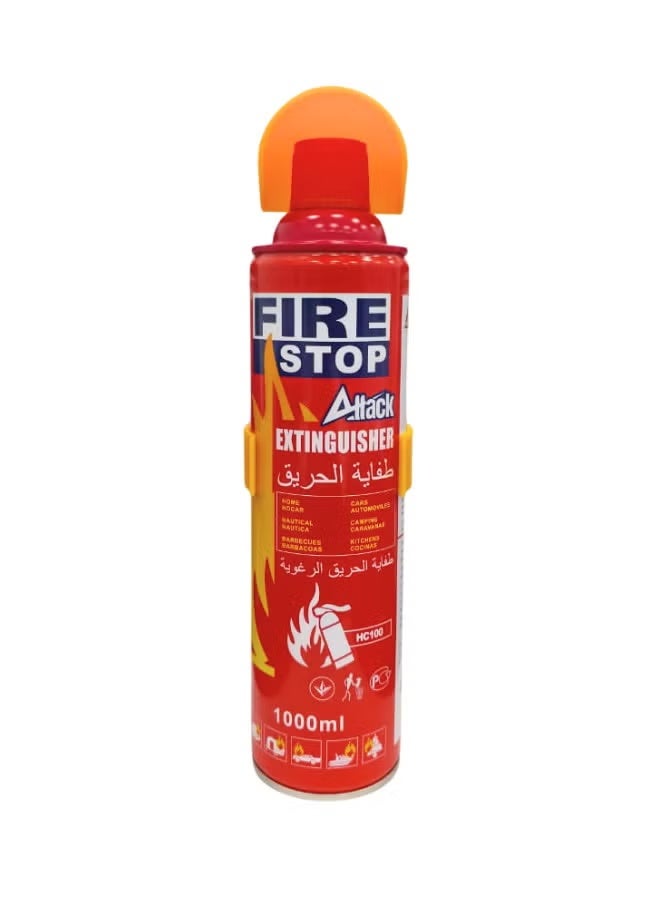 Attack Fire Extinguisher Spray with Mounting Bracket,  Portable and Easy to Use for Home, Car, Office, and Kitchen, Safety and Quick Fire Suppression, 1000ml - Image 1