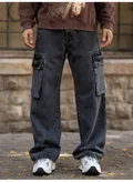 مانياك MN25-BAGGY-JEAN-GRAPHITE-CARGO