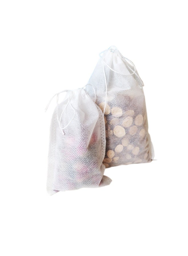 VIUAUAX أكياس شاي 100 حزمة أكياس شاي فارغة يمكن التخلص منها ، أكياس شاي قابلة للغلق برباط من القماش غير المنسوج متعددة الأغراض لأعشاب التوابل والقهوة - Image 3