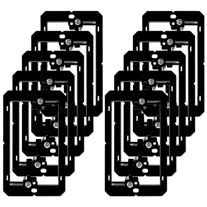 Iwillink Low Voltage Mounting Bracket 1Gang 10 Pack for Single Gang Wall Plate Telephone Wires Network Cables HDMI Coaxial Speaker Cables