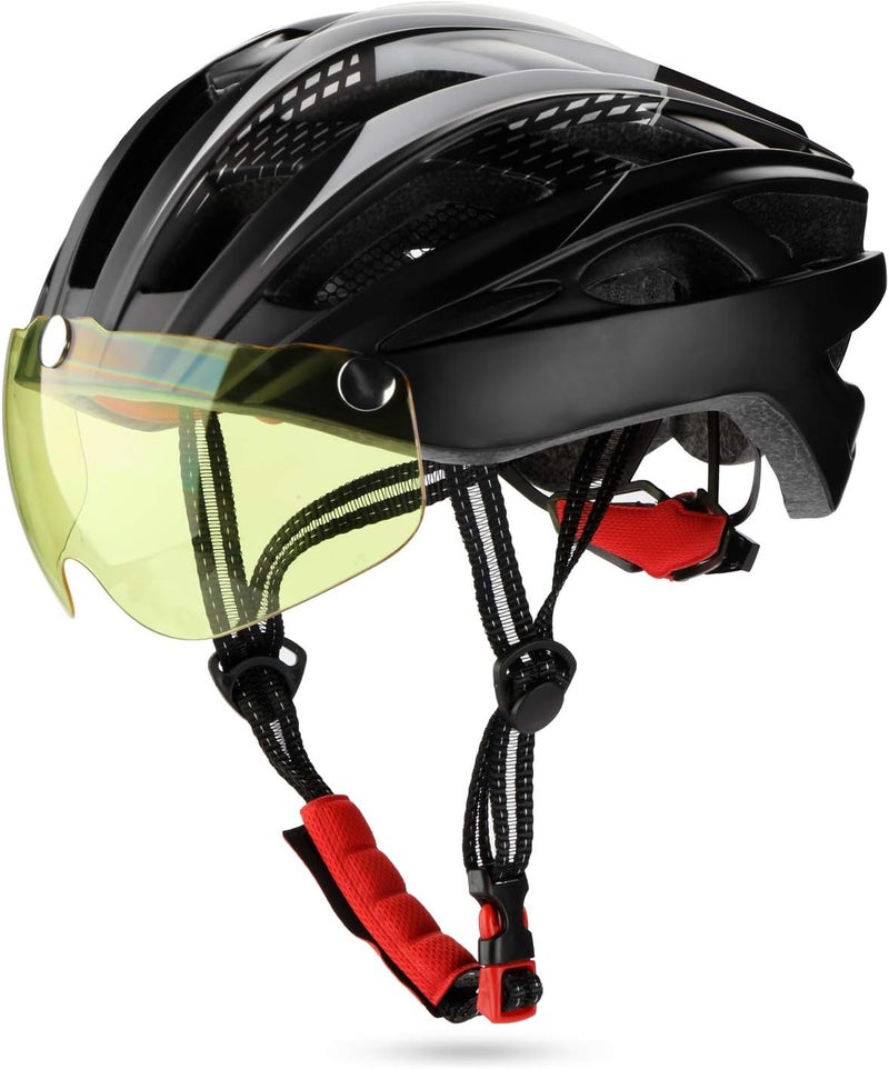 Shinmax Removable Magnetic Visor Shield for BC-069 Cycling Helmet - Yellow - Image 3