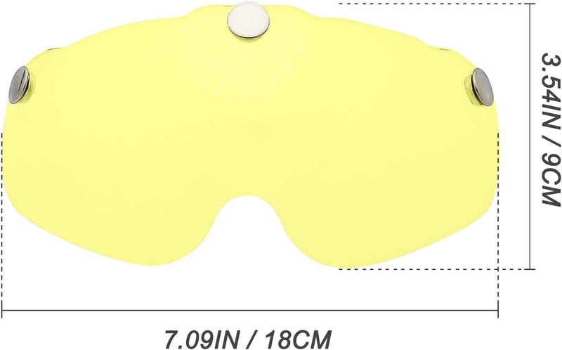 Shinmax Removable Magnetic Visor Shield for BC-069 Cycling Helmet - Yellow - Image 2