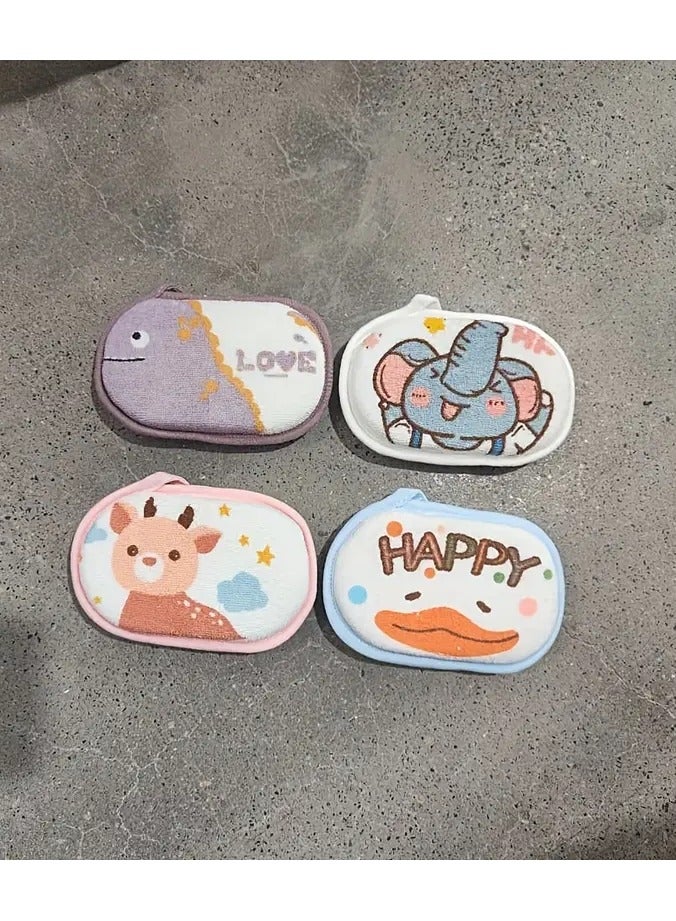 جلوسكي 1pc اسفنجة الاستحمام، الكرتون الناعم تقشير الاسفنجة الاستحمام، غسيل رغوة ناعمة، اسفنجة الاستحمام، الحمام المواد الناعمة اسفنجة الاستحمام، اسفنجة الاستحمام الاستحمام، إكسسوارات الحمام - Image 2