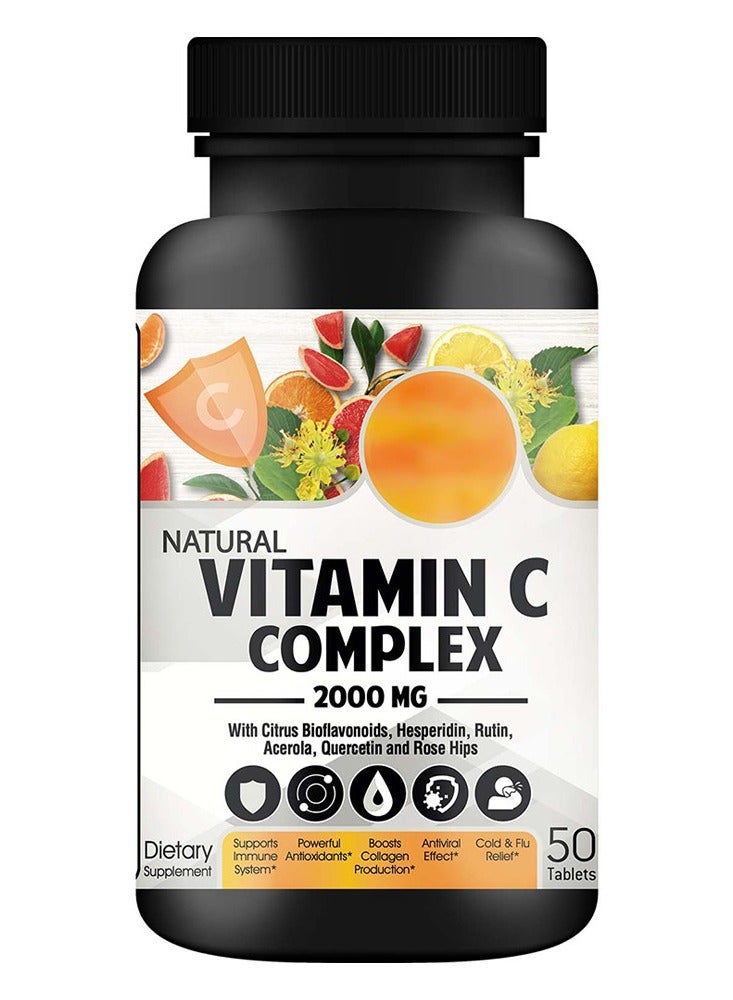 Laperva Laperva Natural Vitamin C Complex 2000mg – Immune Support & Antioxidant, 50 Tablets 