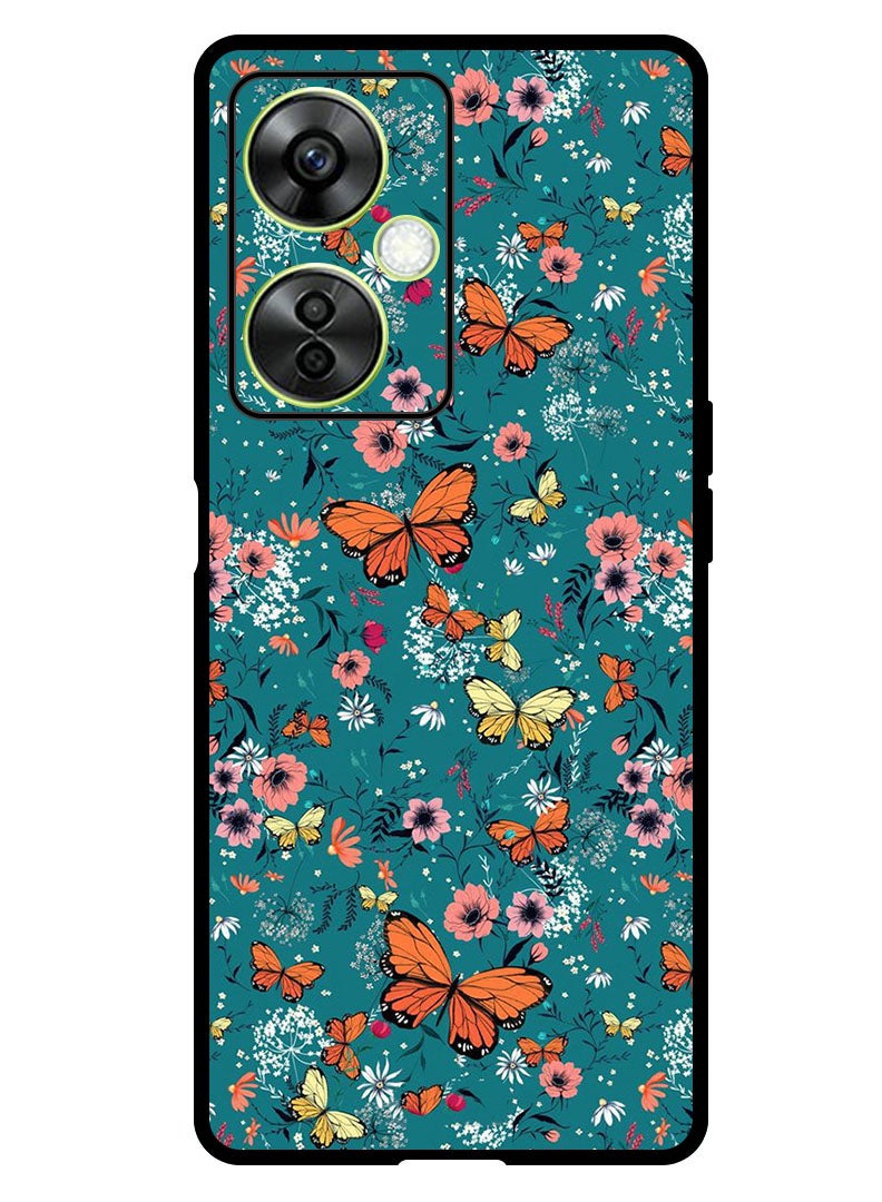 Theodor Protective Case Anti Scratch Shock Proof Bumper Cover For OnePlus Nord CE 3 Lite Butterfly Flowers - Image 1