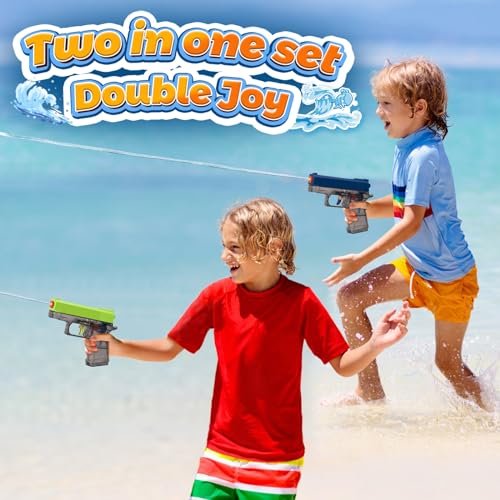 ALLROAD 2 Pack Water Guns for Kids Squirt Gun Water Blaster Soaker Water Pistol Toys for Toddlers Child Boys Girls Ideal Summer Gifts for Swimming Pool Beach Party Outdoor Water Fighting Toy - Image 5