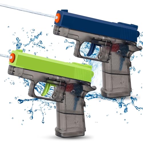 ALLROAD 2 Pack Water Guns for Kids Squirt Gun Water Blaster Soaker Water Pistol Toys for Toddlers Child Boys Girls Ideal Summer Gifts for Swimming Pool Beach Party Outdoor Water Fighting Toy - Image 1