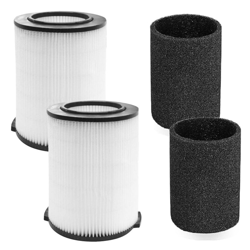 ANBOO VF4000 Filter Replacement for Rid gid Shop Vac Filters 5-20 Gallon Rid gid Vacuum Filter 6-9 Gallon Husky Vacuum, with 2 Foam Sleeve 2 Filter - Image 1