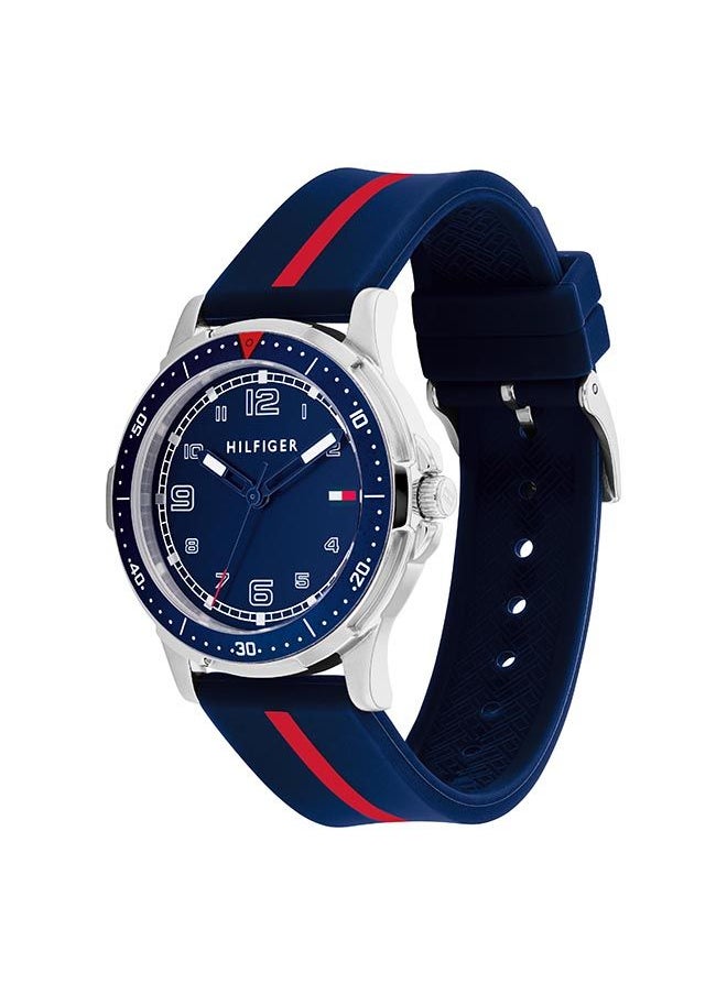 TOMMY HILFIGER ساعة يد سيليكون دائرية الشكل أنالوج للجنسين بقطر 34 ملم  - Image 2