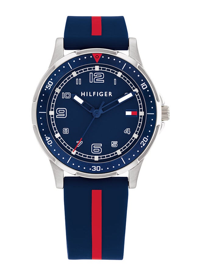 TOMMY HILFIGER ساعة يد سيليكون دائرية الشكل أنالوج للجنسين بقطر 34 ملم  - Image 1