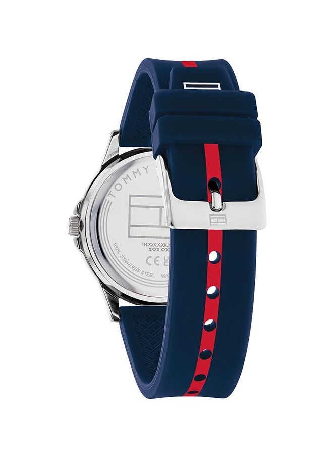 TOMMY HILFIGER ساعة يد سيليكون دائرية الشكل أنالوج للجنسين بقطر 34 ملم  - Image 3