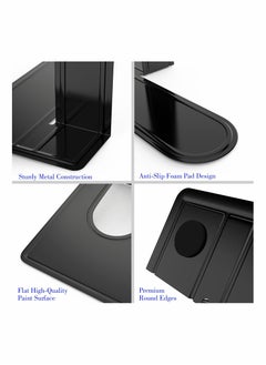KASTWAVE Bookends, Universal Premium Bookends for Shelves, Heavy Duty Metal Bookend Support  - Image 2