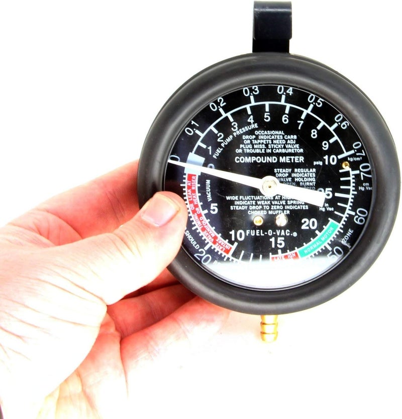 HFS (R) Fuel Pump Tester Gauge Kit Carburetor Valve Fuel Pump Pressure & Vacuum Tester Gauge Test Kit Below 10PSI for Car & Truck W/Storage Box - Image 4