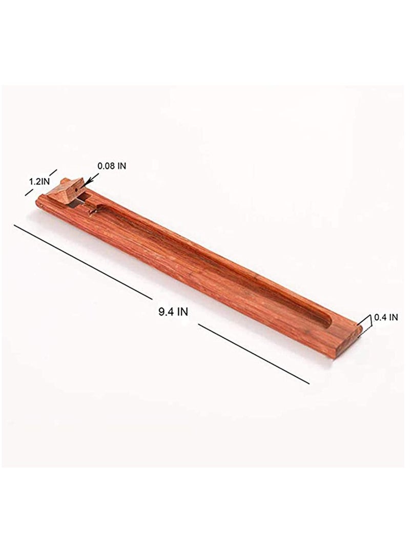 SYOSI Handmade Wooden Incense Stick Holder Premium Incense Holder with Adjustable Angle Upgraded Insence Holder Wooden Classic Incense Burner for Incense Cone and Sticks - Image 2