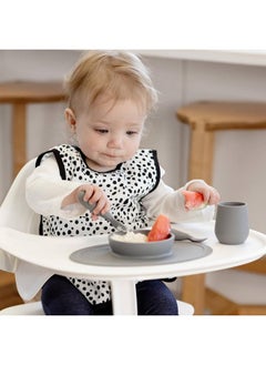 ezpz First Food Set - 100% Food Grade Silicone Suction Bowl with Built-in Placemat, Training Cup & Spoon - Designed by a Pediatric Feeding Specialist - Promotes Self Feeding - 6 Months+ (Grey) - pzsku/Z34E5ADEDB04CDDAAA380Z/45/_/1738305982/d1985f33-74fd-475d-8988-c2a2f7ad6030