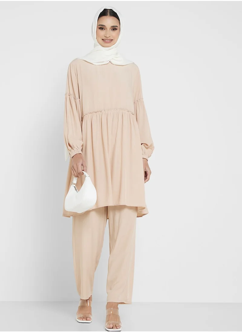 Khizana Longline Tunic & Pant Set