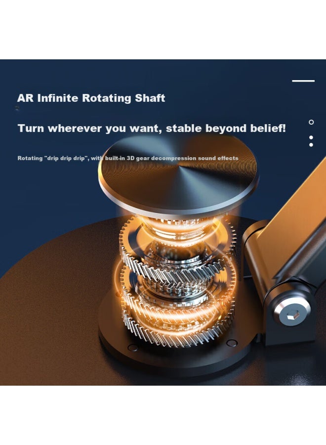 Stiger Upgraded Carbon Steel Mobile Phone Stand Ipad Tablet Lazy Desktop Stand Adjustable Folding Bedside Gaming Live Broadcast Online Course Chasing Drama Multi-Function Stand White - Image 3