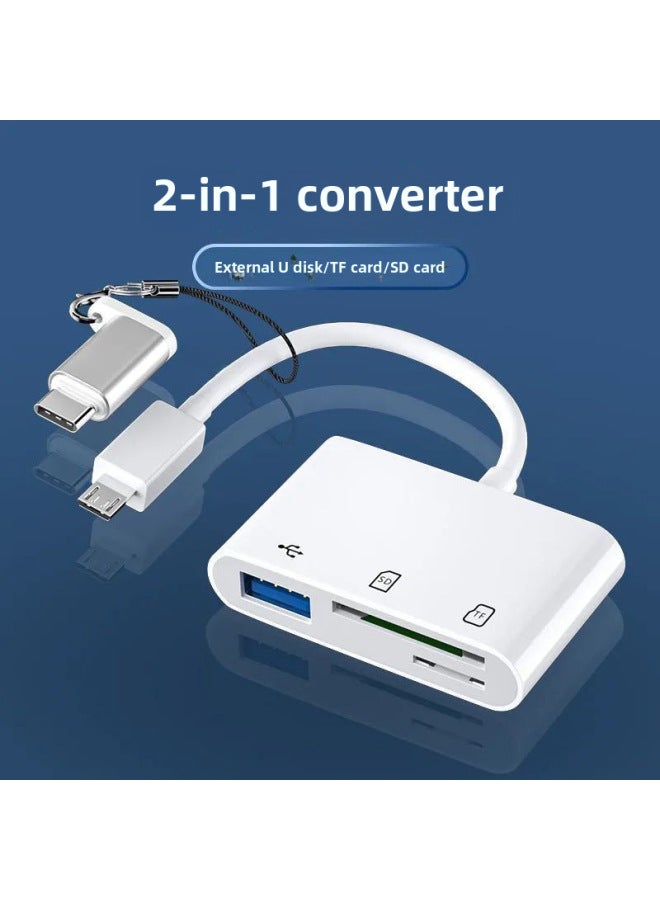 نيوترل عدد كبير من قارئ بطاقات Type-C، هاتف أندرويد Type-C، جهاز كمبيوتر متعدد الوظائف OTG 2.0، قرص SD/TFU - Image 1