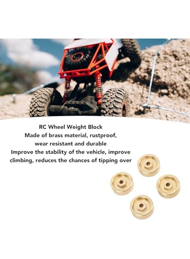 كتلة موازنة عجلة من النحاس الأصفر محول موازنة لـ HOBBYPLUS 1 18 CP18P سيارة RC 4 قطع - Image 3