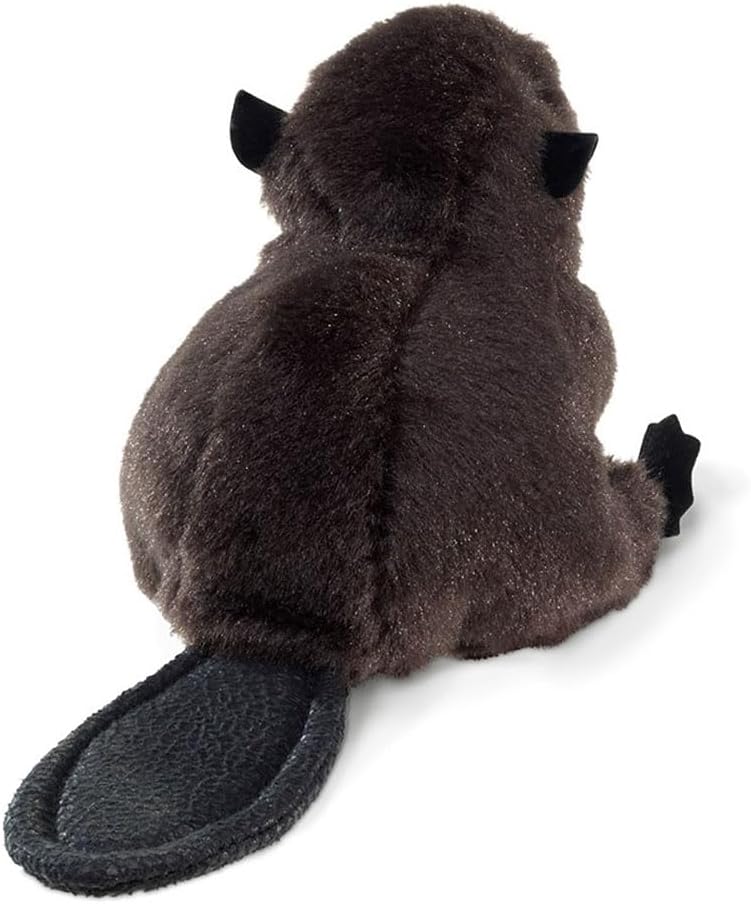 Folkmanis Mini Beaver Finger Puppet - Plush Animal Toy for Kids - Image 3