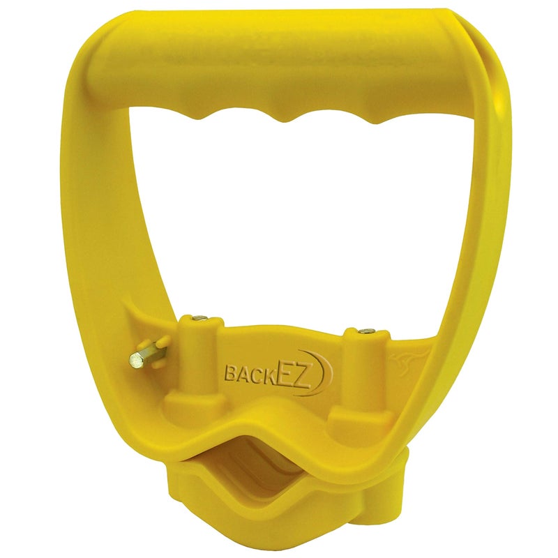 BackEZ Back-Saving Tool Handle Labor-Saving Ergonomic Shovel or Rake Handle Attachment Yellow - Image 1
