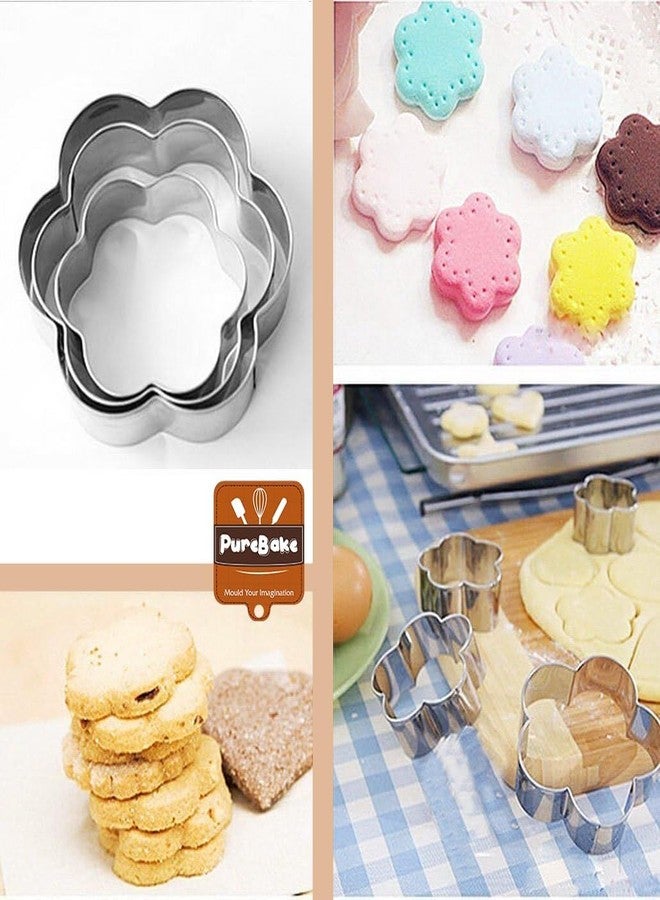 Ipiqes Stainless Steel Cookie Cutter Set – 12 Pcs Vegetable, Fruit & Biscuit Moulds with Heart, Star, Flower & Round Shapes for Baking, Cake Decoration & Kitchen Tools - Image 5