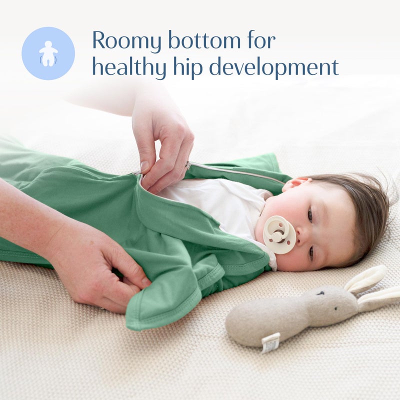 SleepingBaby سليبنج بيبي زيبادى-زيب انتقال سواتل - بطانية سواتل مريحة للأطفال مع سحاب للراحة - بطانية قابلة للارتداء واسعة لتسهيل تغيير الحفاضات - باسيل، صغير (4-8 أشهر) - Image 4