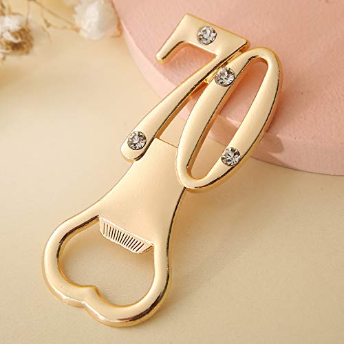 WENFOME 24 Pack 70th Birthday Bottle Opener for Party Favors, Wedding Anniversaries, Souvenirs, Gifts & Table Decorations with Individual Gift Box - Image 4
