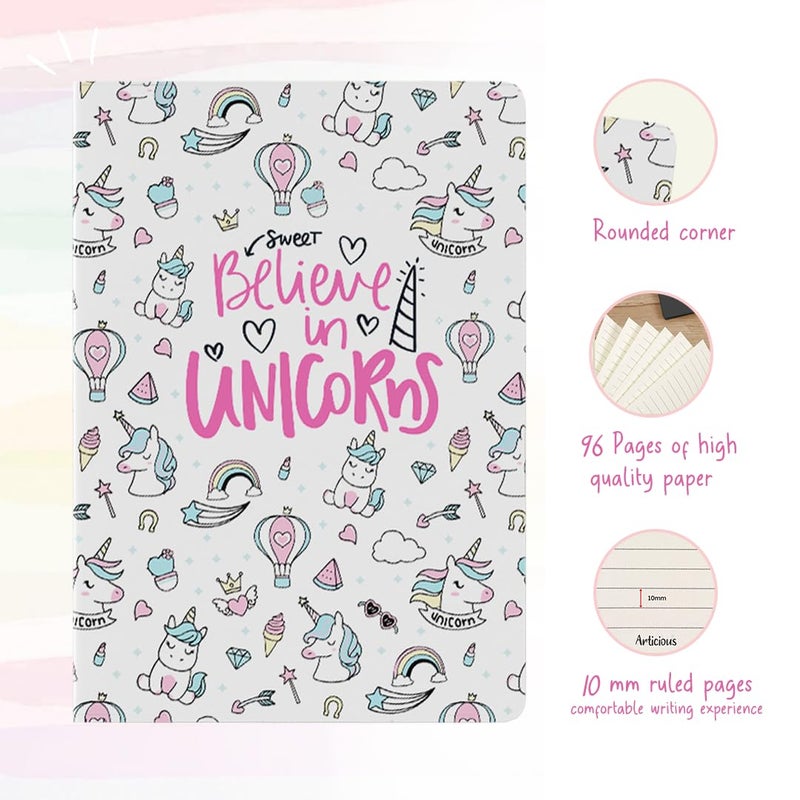 Articious Combo Includes A5 Slim Diary, 1 Mini To Do List, 1 Pocket Pad Combo Pack | 80 GSM | Ruled & Coloured Pages | Easy to Carry | Handy Diary Notebook | Diary for Girls 407_701_301 - Image 2