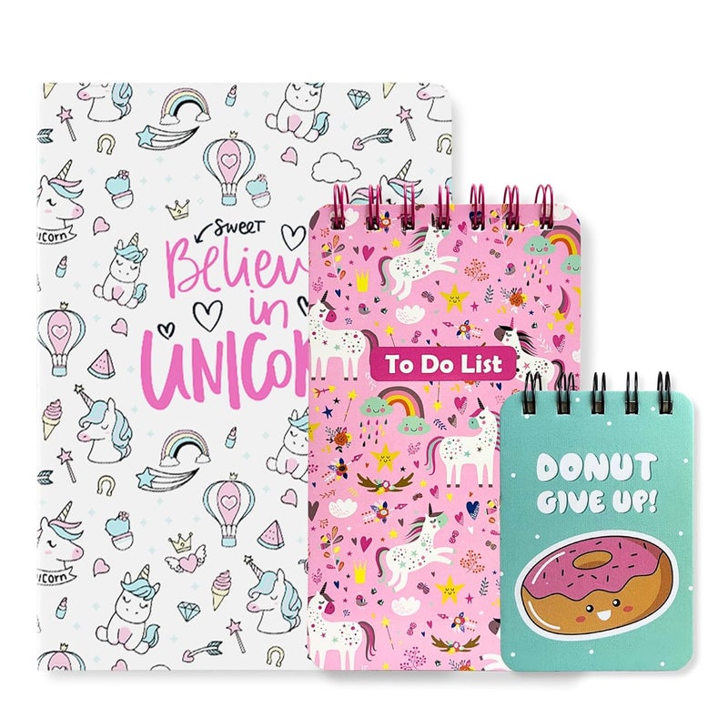 Articious Combo Includes A5 Slim Diary, 1 Mini To Do List, 1 Pocket Pad Combo Pack | 80 GSM | Ruled & Coloured Pages | Easy to Carry | Handy Diary Notebook | Diary for Girls 407_701_301 - Image 1