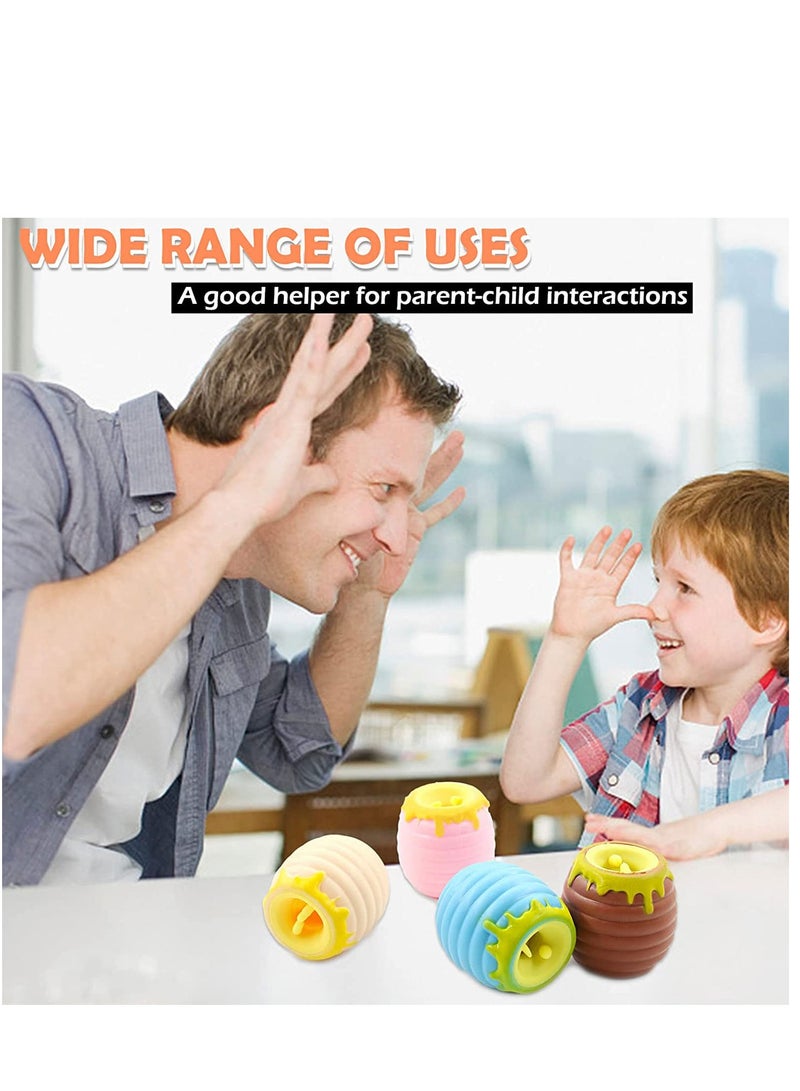 Excefore 4Pieces Sensory Fidget Toys Squeeze Honey Pot  Stress Ball Miniature Novelty Decompression Exhaust Toy for Children and Adults - Image 2