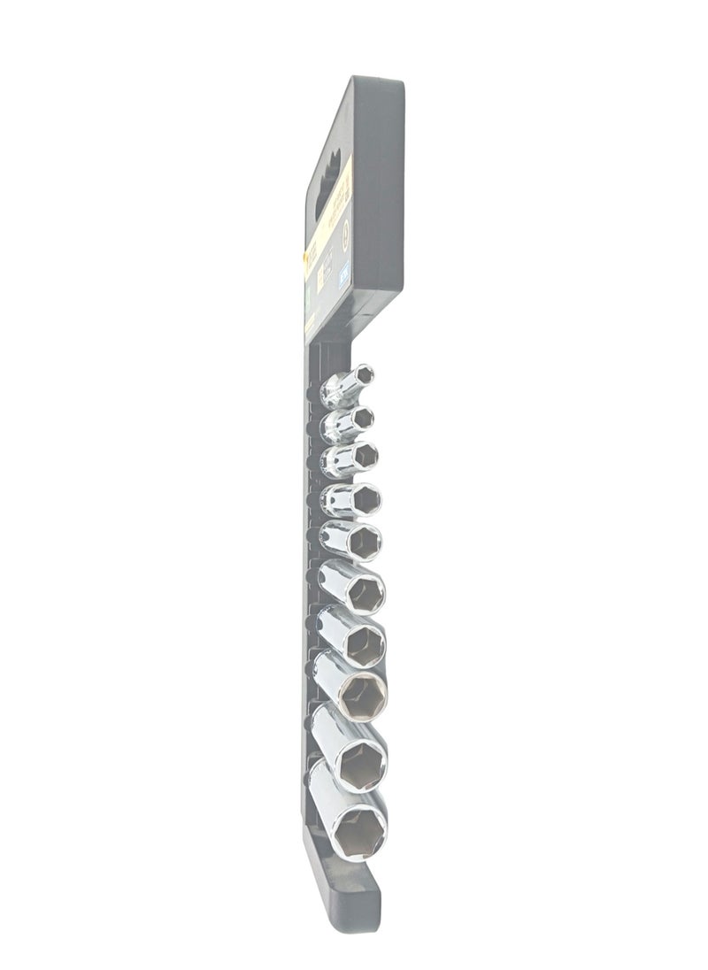 1/4 Drive Socket Set of 10 Deferent Sizes, METRIC 7713575