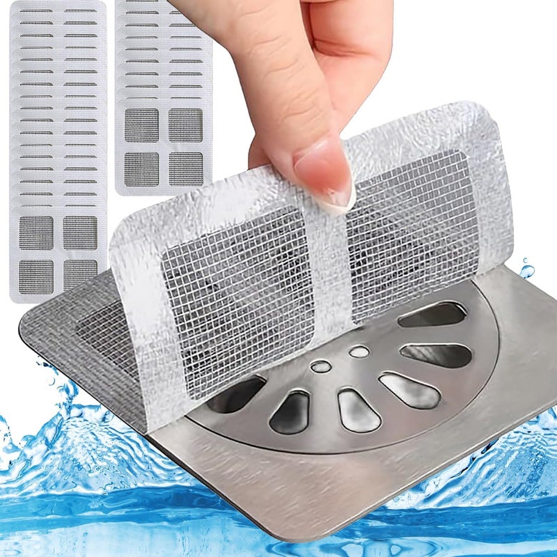 DLALA Disposable Shower Drain Hair Catcher, Drain Hair Catcher Waterproof Mesh Stickers for Bathroom Accessories, Apartment Essentials for Kitchen, Sink, Bathtub (5) - Image 1