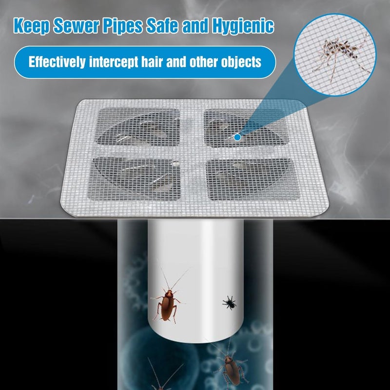 DLALA Disposable Shower Drain Hair Catcher, Drain Hair Catcher Waterproof Mesh Stickers for Bathroom Accessories, Apartment Essentials for Kitchen, Sink, Bathtub (5) - Image 2
