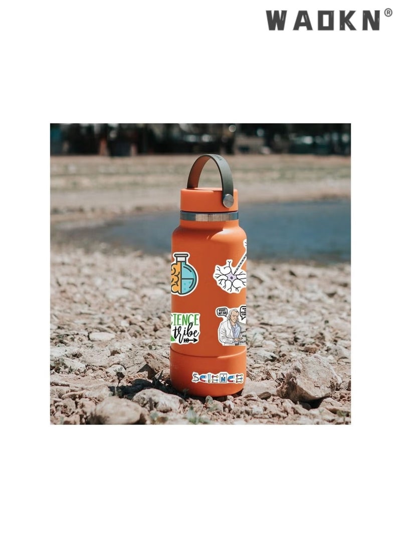 دبليو أيه أو كي أن حزمة ملصقات علمية، ملصقات مقاومة للماء لتجربة الكيمياء الفيزيائية لأجهزة الكمبيوتر المحمول وزجاجة المياه ومقصورة الأمتعة للأطفال والمراهقين والطلاب والمعلمين، ملصقات مختبر الفينيل - Image 5