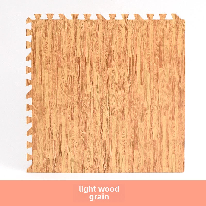 Thick Foam Puzzle Play Mat for Kids Light wood grain 