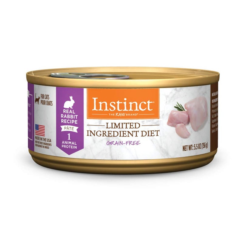 Instinct Limited Ingredient Diet, Natural Wet Cat Food, Grain Free Recipe - Real Rabbit, 5.5 oz. Cans (Pack of 12) - Image 1