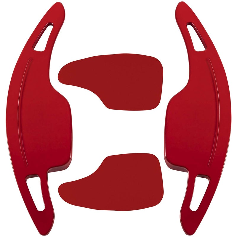 Bonbo Red Aluminum Steering Paddle Shifter Extension Cover Trim Interior Accessories for Chevrolet Camaro 2016-2022, 2014-2019 Chevrolet Corvette C7 - Image 5