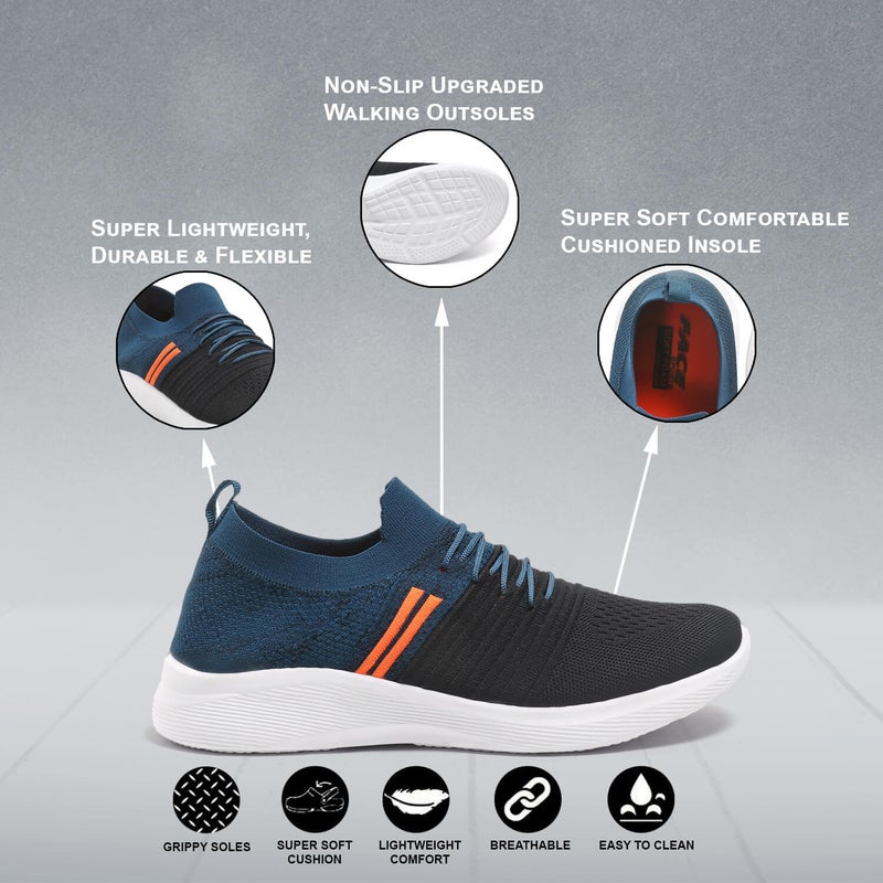 Face حذاء رياضي أسود وأزرق للرجال - Image 1