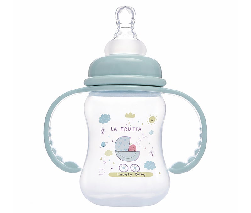 La Frutta Feeding Bottle With Hand 125ml, BBA FREE - (4+ Months) - Mint Green - Image 2