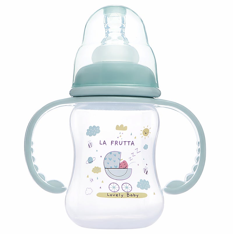 La Frutta Feeding Bottle With Hand 125ml, BBA FREE - (4+ Months) - Mint Green - Image 1