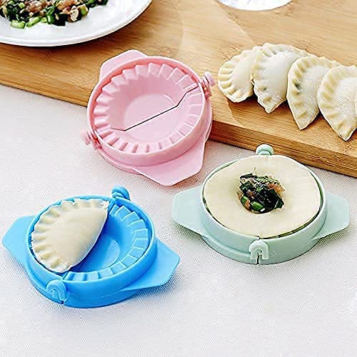KREZON Gujiya Maker Device Easy Mould Dumpling Cutter Making Machine Kitchen Cooking Tool 4 pcs Multicolour - Image 1